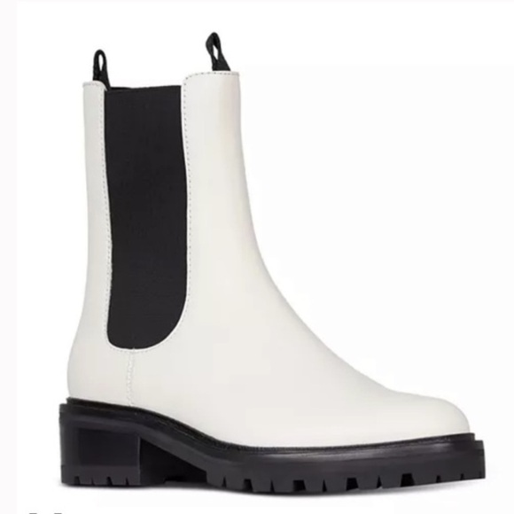 PAIGE Briana Lug Sole Leather Chelsea Boots - Picture 1 of 11